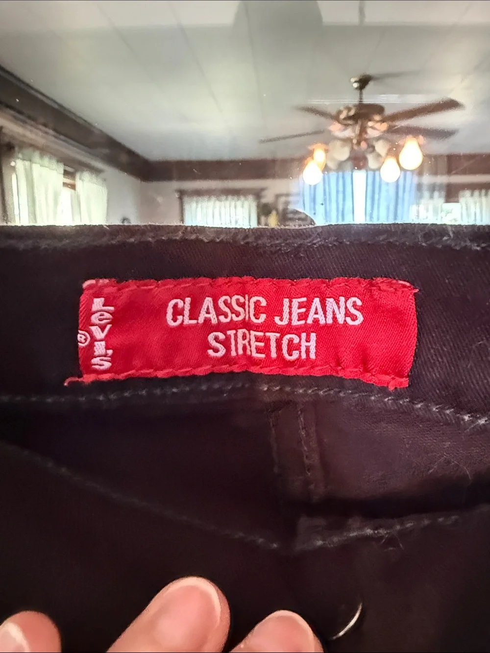 Levis Classic Fit Stretch Black Denim‎ Shorts Womens Size 12 MIS High Rise